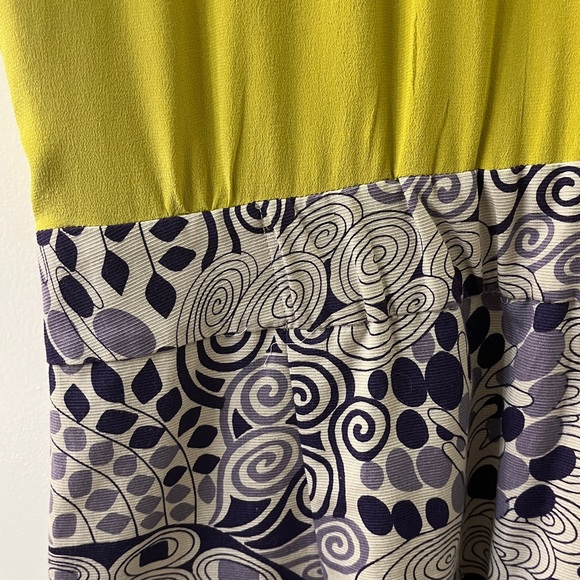 Anthropologie Maeve Sheath Pencil Wiggle Seaside Fields Ruffle Top Dress sz 8 - Picture 7 of 9